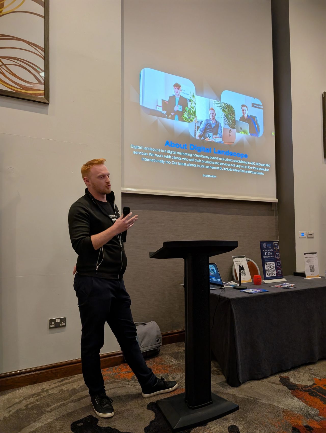 Chris Glynn of Digital Landscope, speaking at the Belfast Business Show